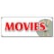Signmission MOVIES BANNER SIGN theatre motion picture cinema watch popcorn flick B-Movies - alternate 1